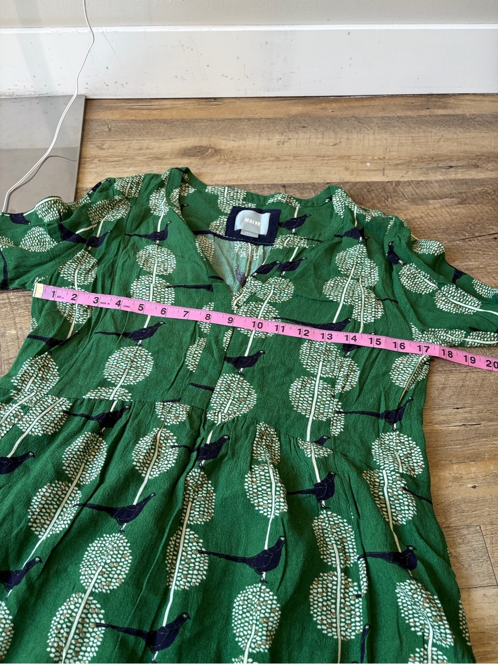 Maeve Green Devery Birds Novelty Print Tunic Shirt Dress - Picture 11 of 13